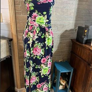 Women’s small Chico strapless floral dress